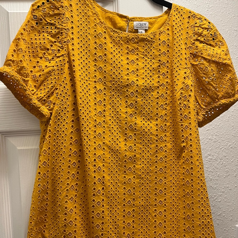 J.Crew Eyelet Puff Sleeve Top NWT